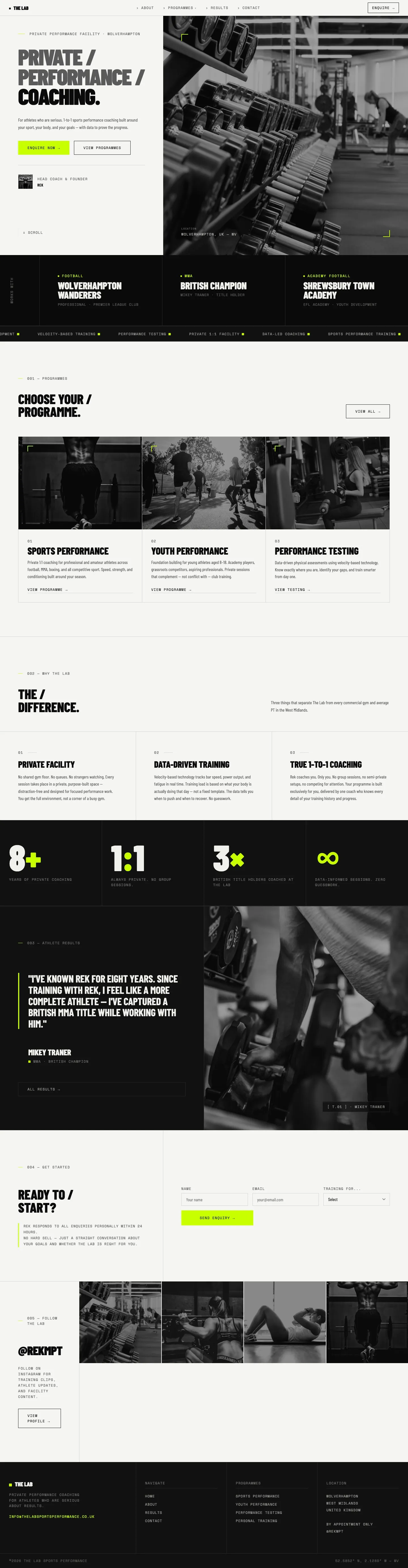 The Lab website preview
